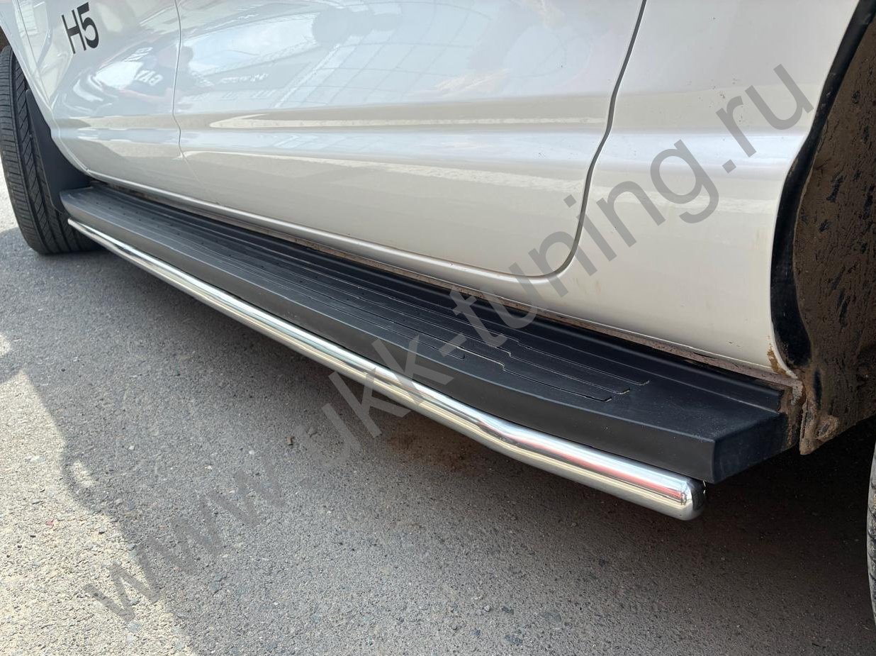 Боковые подножки Haval H5 с 2024 труба