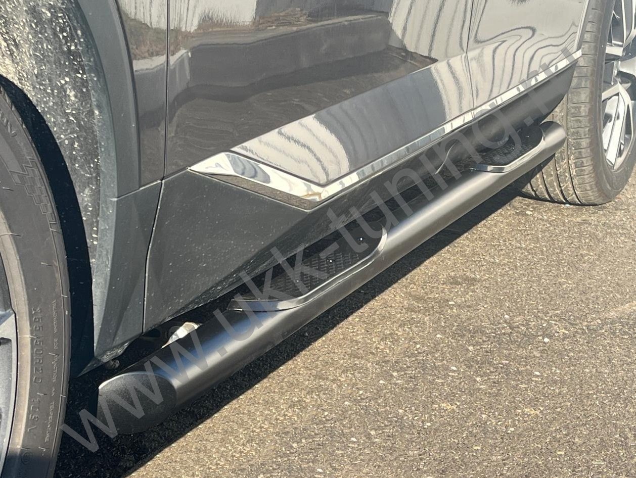 Боковые подножки GAC GS8 с 2023 труба с проступью с покрытием "раптор"
