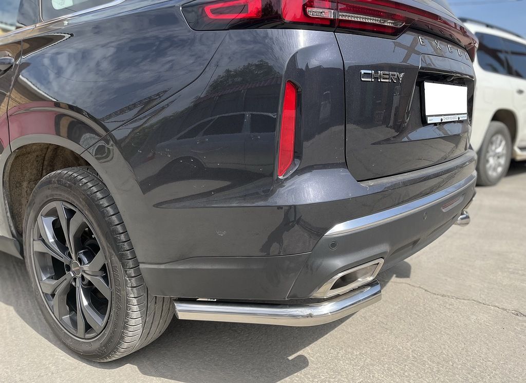 Защита заднего бампера Chery Exeed VX с 2022 угловая Защита заднего бампера Chery Exeed VX с 2022 угловая