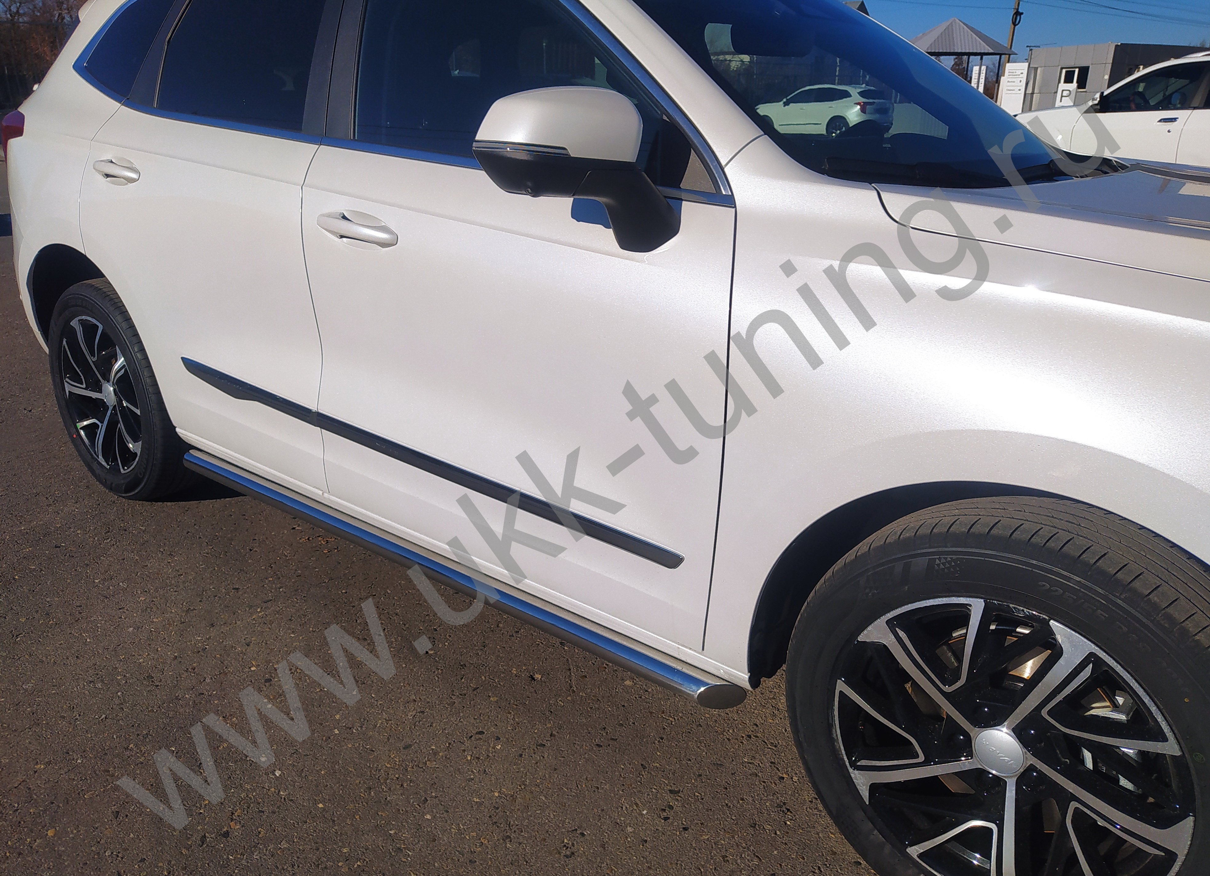 Боковые подножки Haval Jolion с 2024 труба