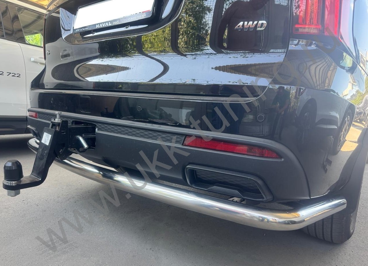 Защита заднего бампера угловая большая Haval H5 с 2024