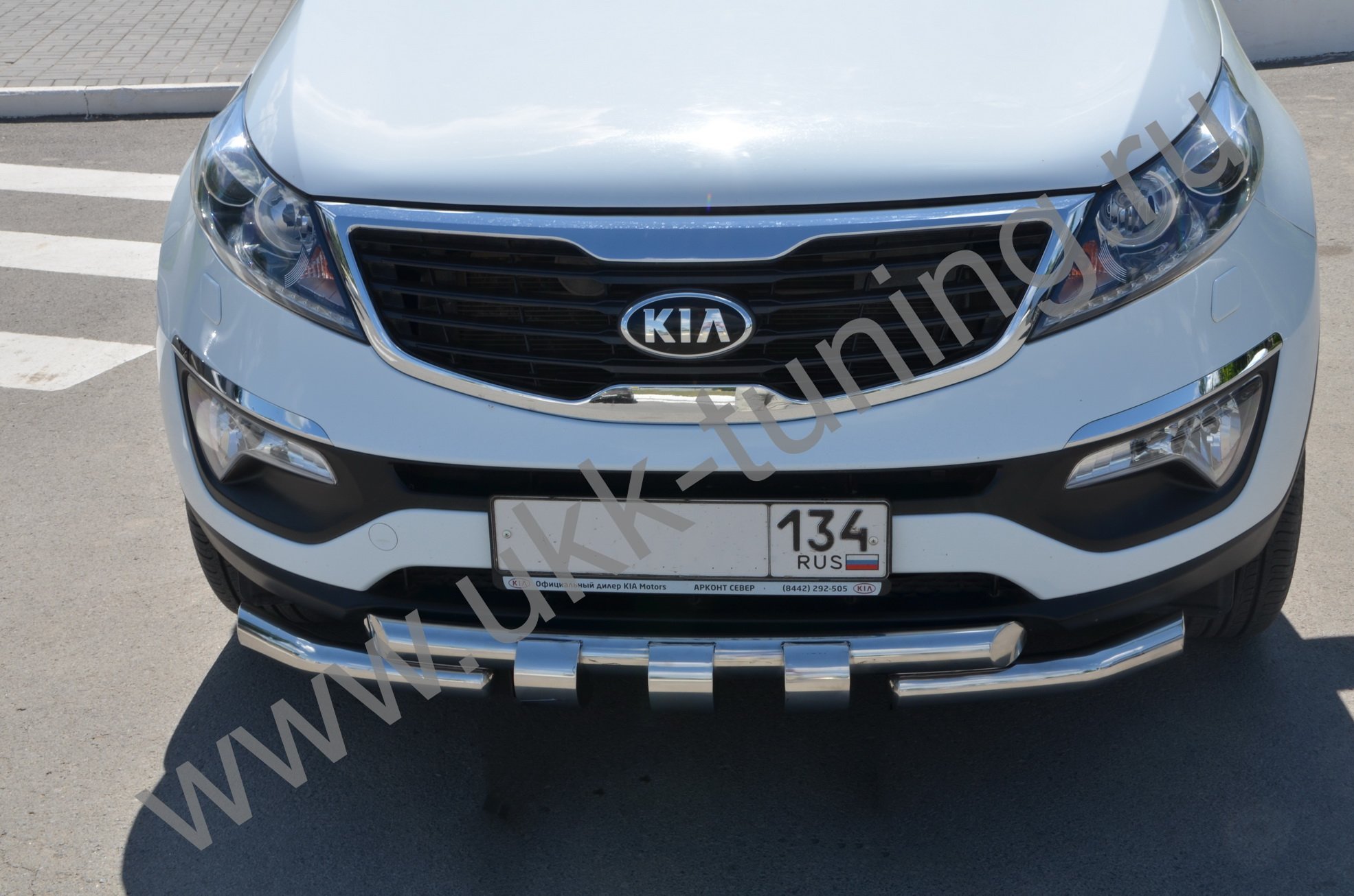 Защита переднего бампера G Kia Sportage 3 с 2010-2015