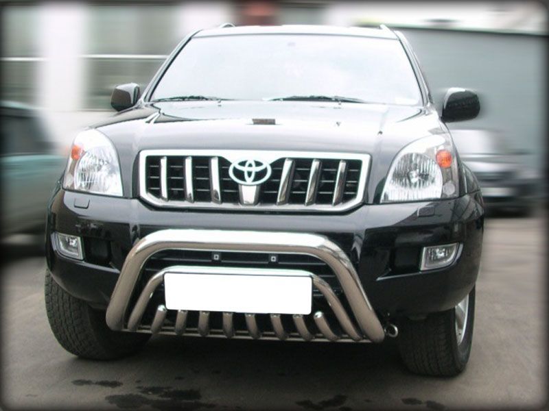 Защита переднего бампера Toyota Land Cruiser 100 с 1998-2007 низкая d-76 с доп защитой картера d-43 Защита переднего бампера Toyota Land Cruiser 100 с 1998-2007 низкая d-76 с доп защитой картера d-43