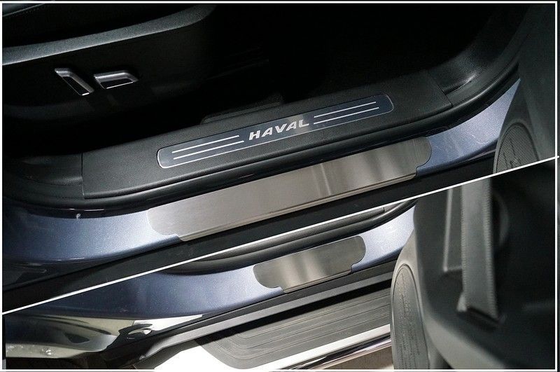 Накладки на пороги Haval DARGO с 2022 (лист шлифованный) 4шт Накладки на пороги Haval DARGO с 2022 (лист шлифованный) 4шт