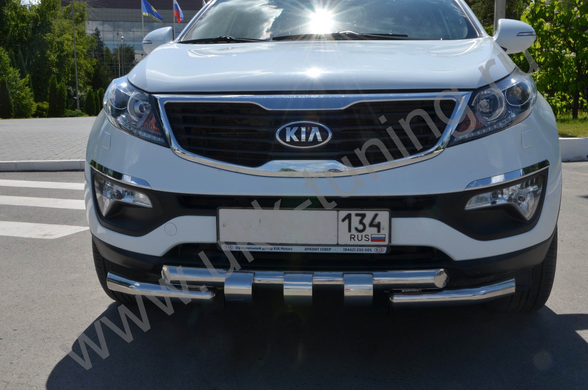 Защита переднего бампера G Kia Sportage 3 с 2010-2015