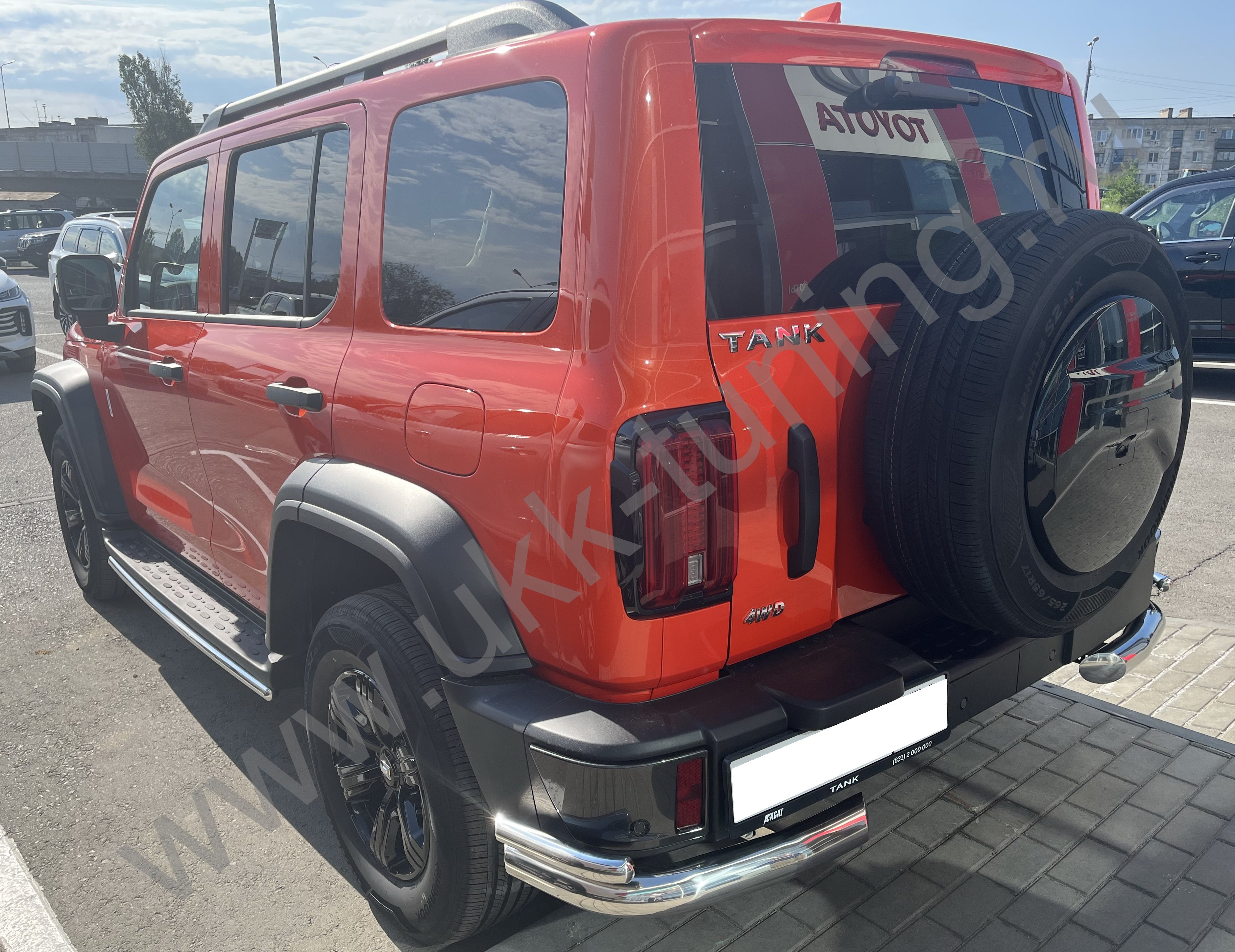 Защита заднего бампера двойная угловая Tank 300 с 2023