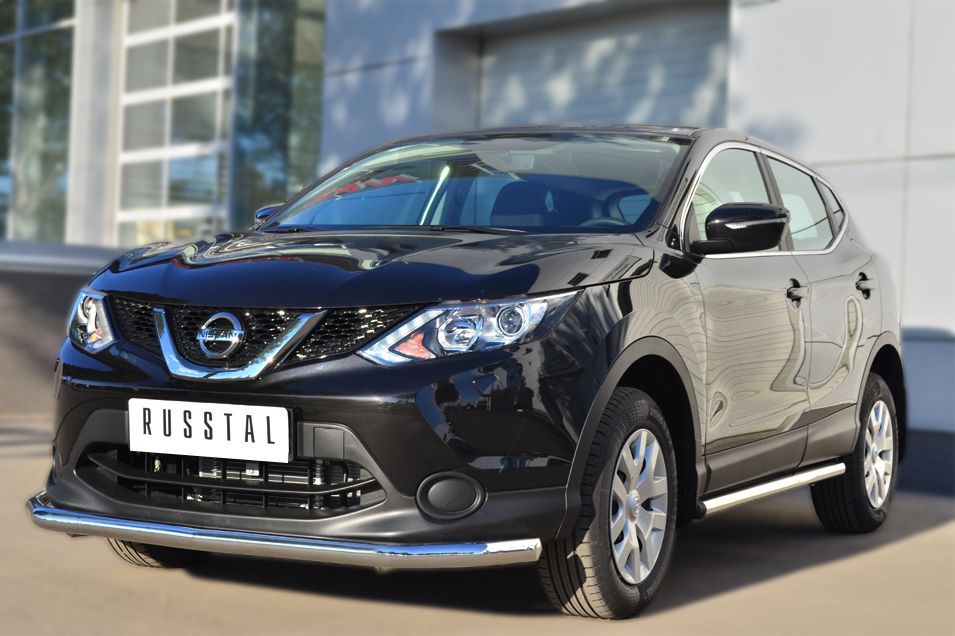 Nissan Qashqai 2014-2018 Пороги труба d63 (вариант 2) в тч Сборка СПБ NQQT-001789