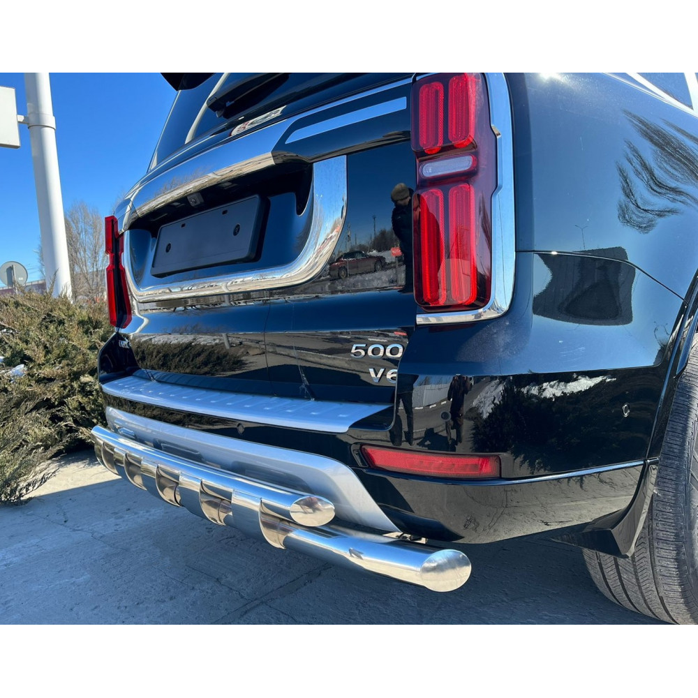 Защита заднего бампера угловая Tank 500 с 2023