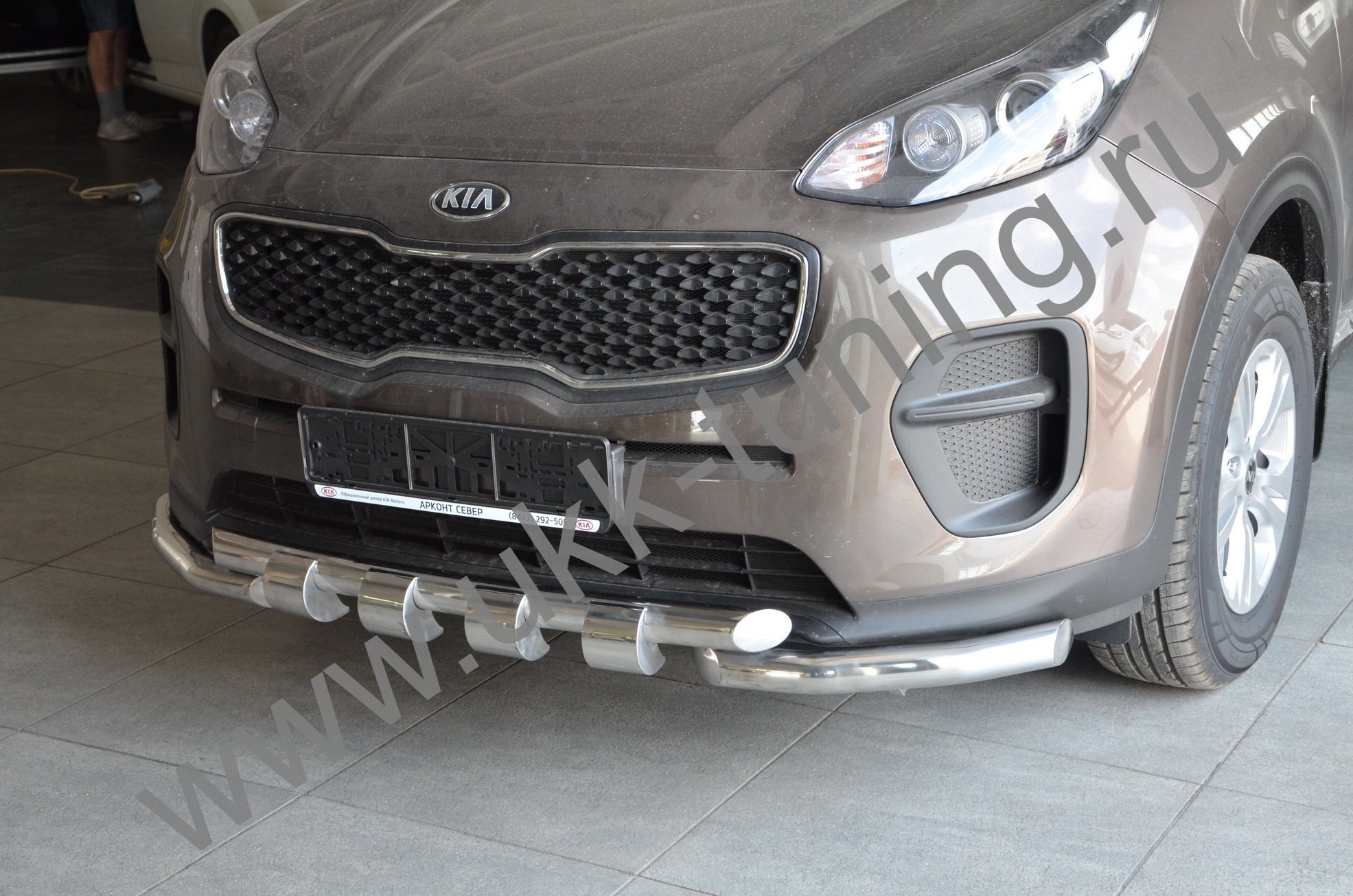 Защита переднего бампера G Kia Sportage 4 с 2015-2018