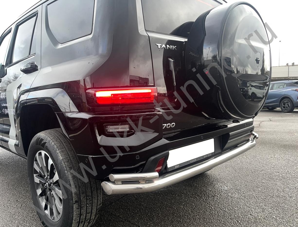 Защита заднего бампера двойная Tank 700 с 2024