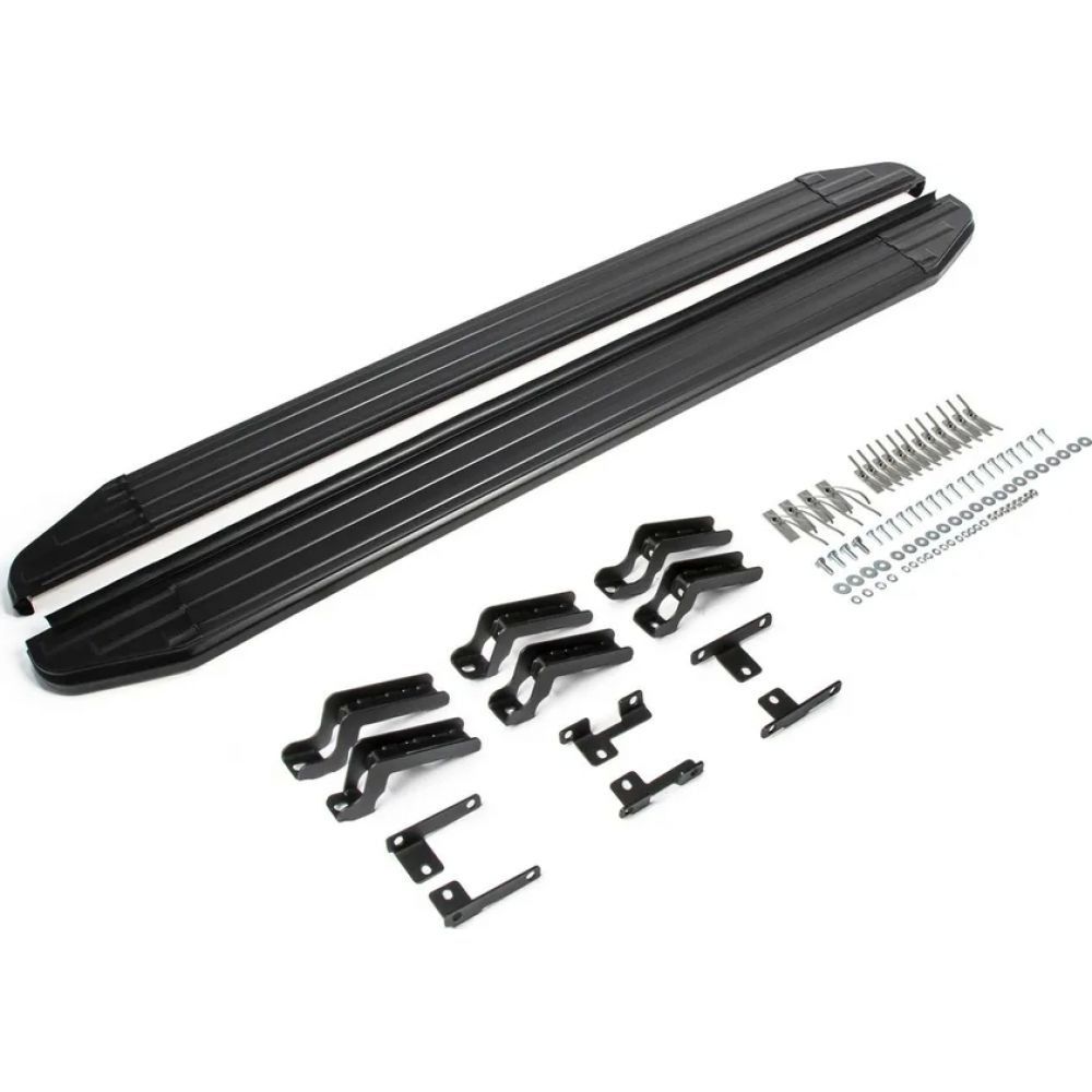 Боковые подножки Haval F7 с 2024 площадка Premium-Black