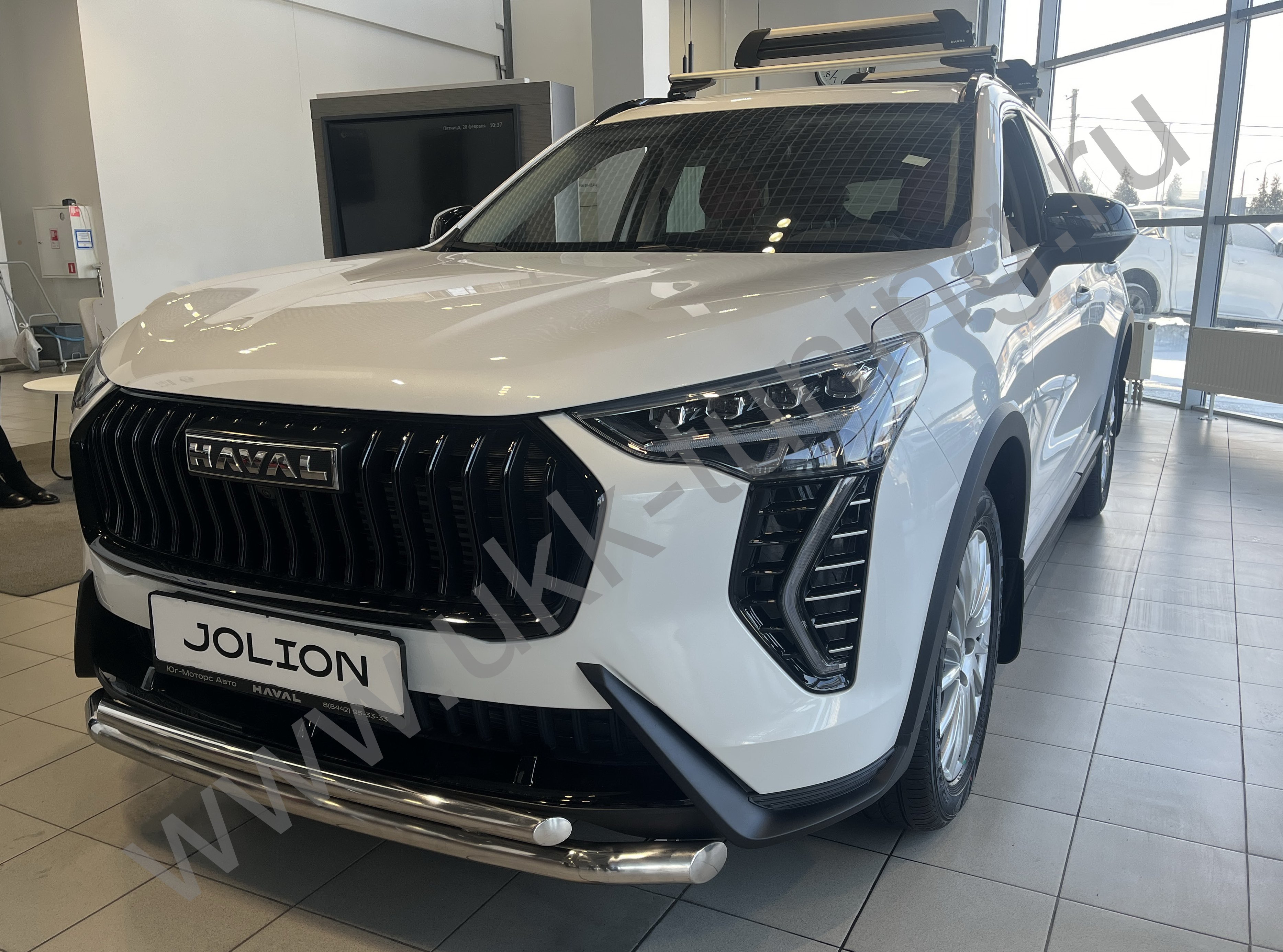 Защита переднего бампера двойная Haval Jolion с 2024