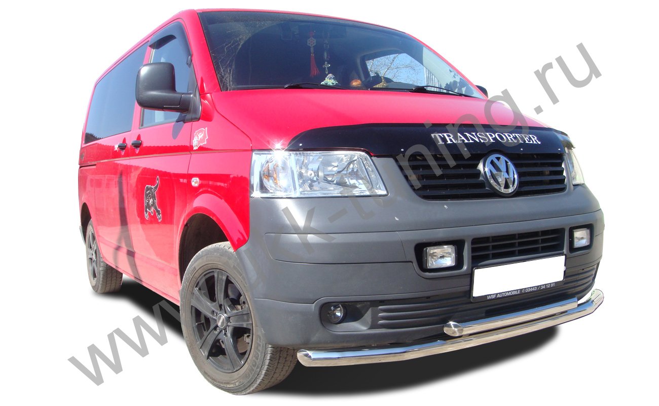 Защита переднего бампера двойная Volkswagen T5 с 2003-2009
