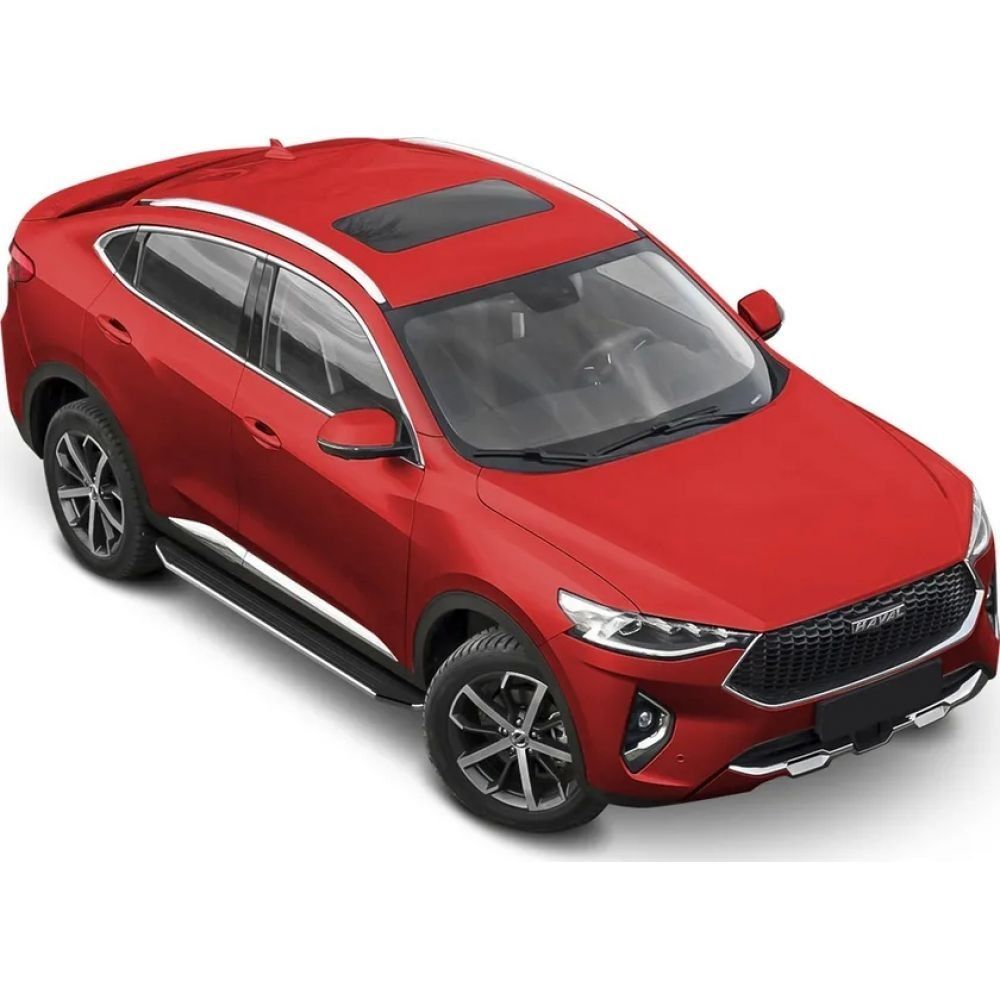 Боковые подножки Haval F7 с 2024 площадка Premium