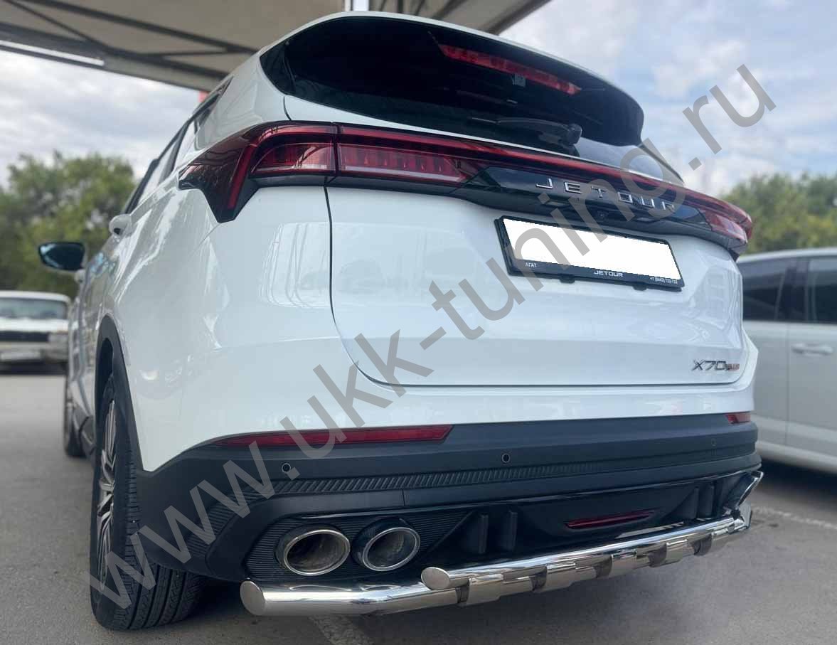 Защита заднего бампера двойная с перемычками Jetour X70 Plus с 2023