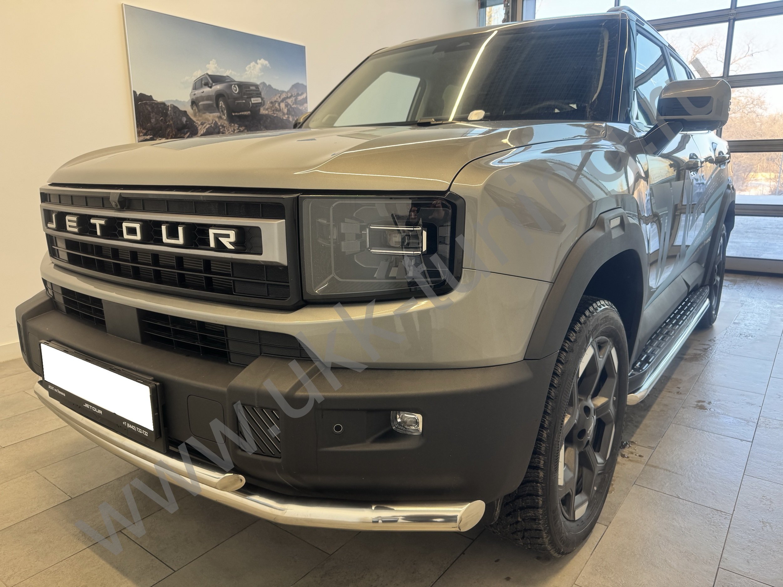 Защита переднего бампера двойная Jetour T1 с 2025