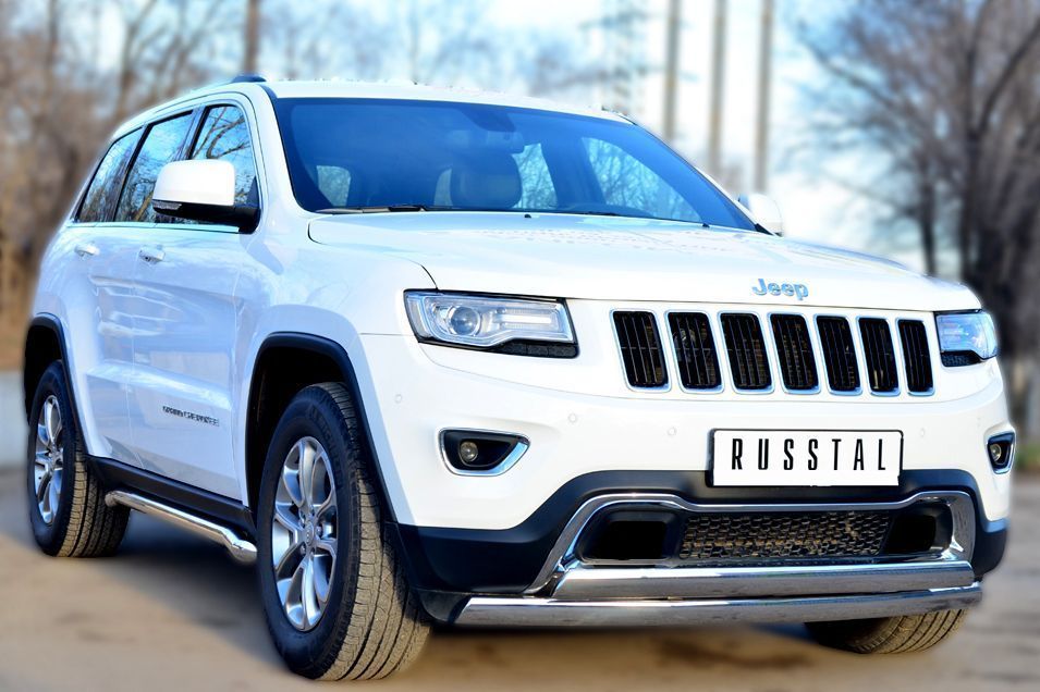 JEEP Grand Cherokee 2013 Защита порогов d63 (вариант 1) (секции) JGCT-001531 JEEP Grand Cherokee 2013 Защита порогов d63 (вариант 1) (секции) JGCT-001531