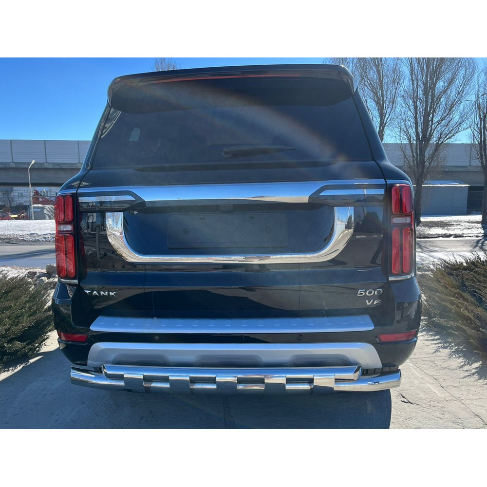 Защита заднего бампера угловая Tank 500 с 2023