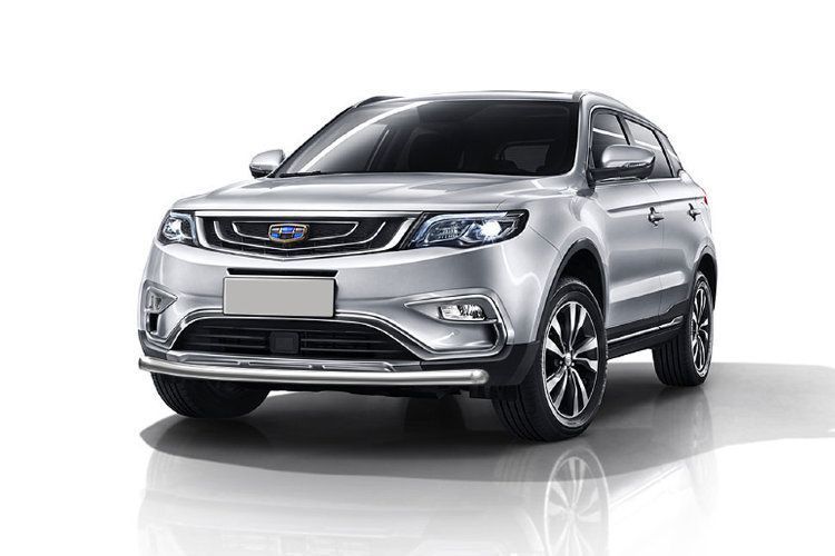 Защита передняя труба одиночная D57 Geely Atlas 2017-2021