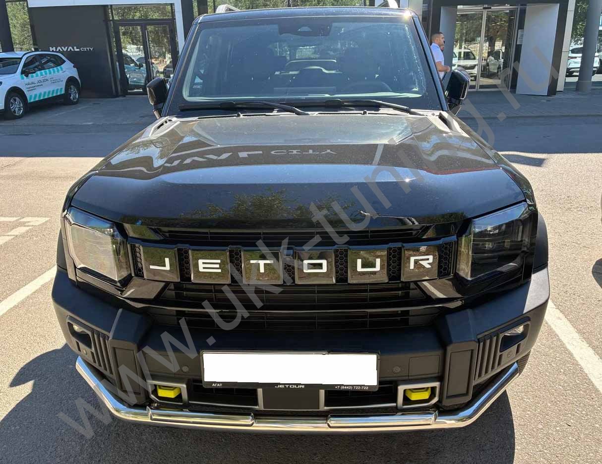 Защита переднего бампера двойная Jetuor T2 с 2024