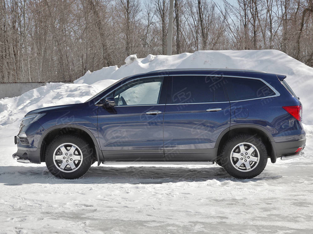 HONDA PILOT 2016- Пороги труба d42 с листом (Лист алюм, профсталь) (вариант 2) HPL-0029212 HONDA PILOT 2016- Пороги труба d42 с листом (Лист алюм, профсталь) (вариант 2) HPL-0029212