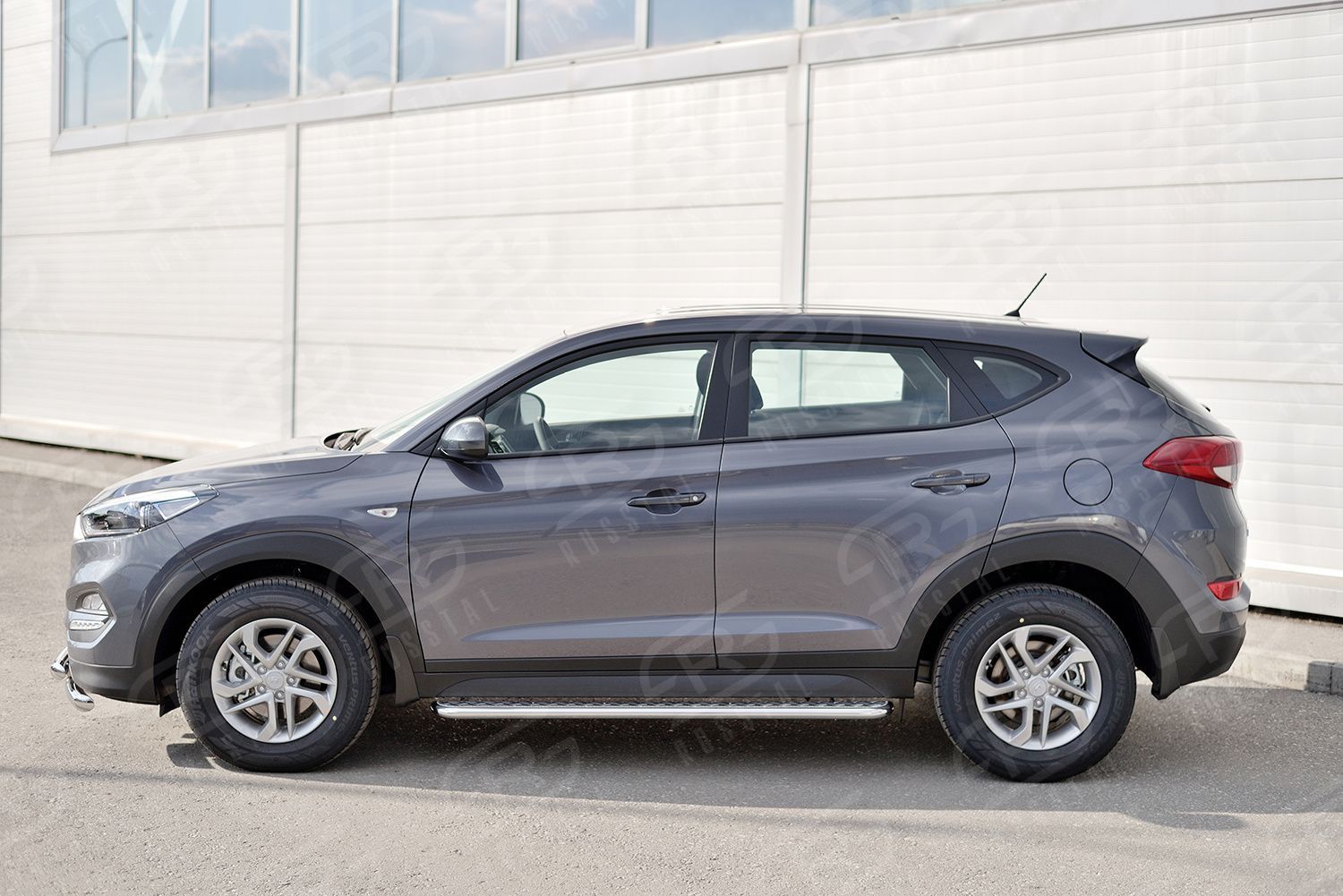 HYUNDAI Tucson 2015-2017 Пороги труба d42 с листом (Лист алюм, профсталь)(Вариант2) HTL-0022372 HYUNDAI Tucson 2015-2017 Пороги труба d42 с листом (Лист алюм, профсталь)(Вариант2) HTL-0022372