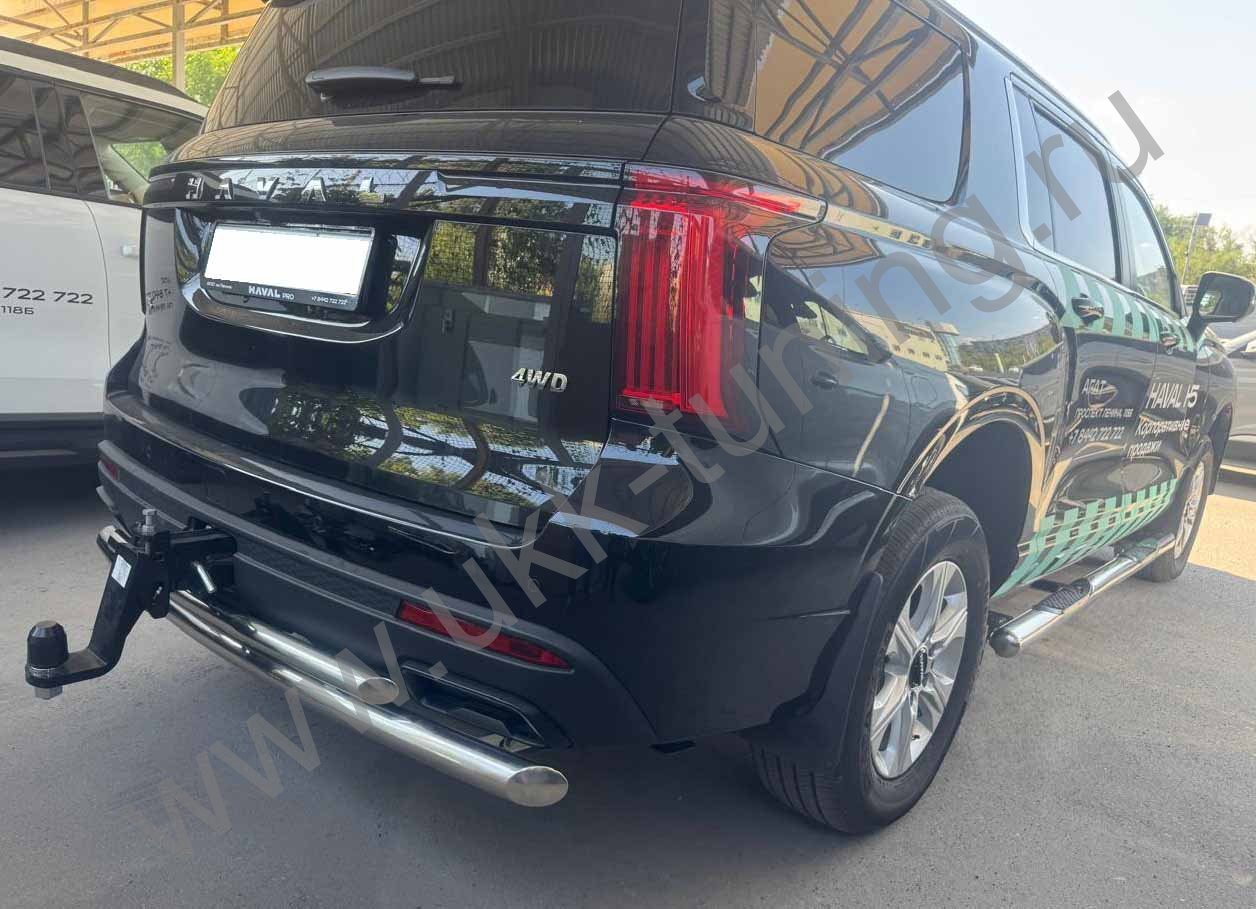 Защита заднего бампера двойная Haval H5 с 2024