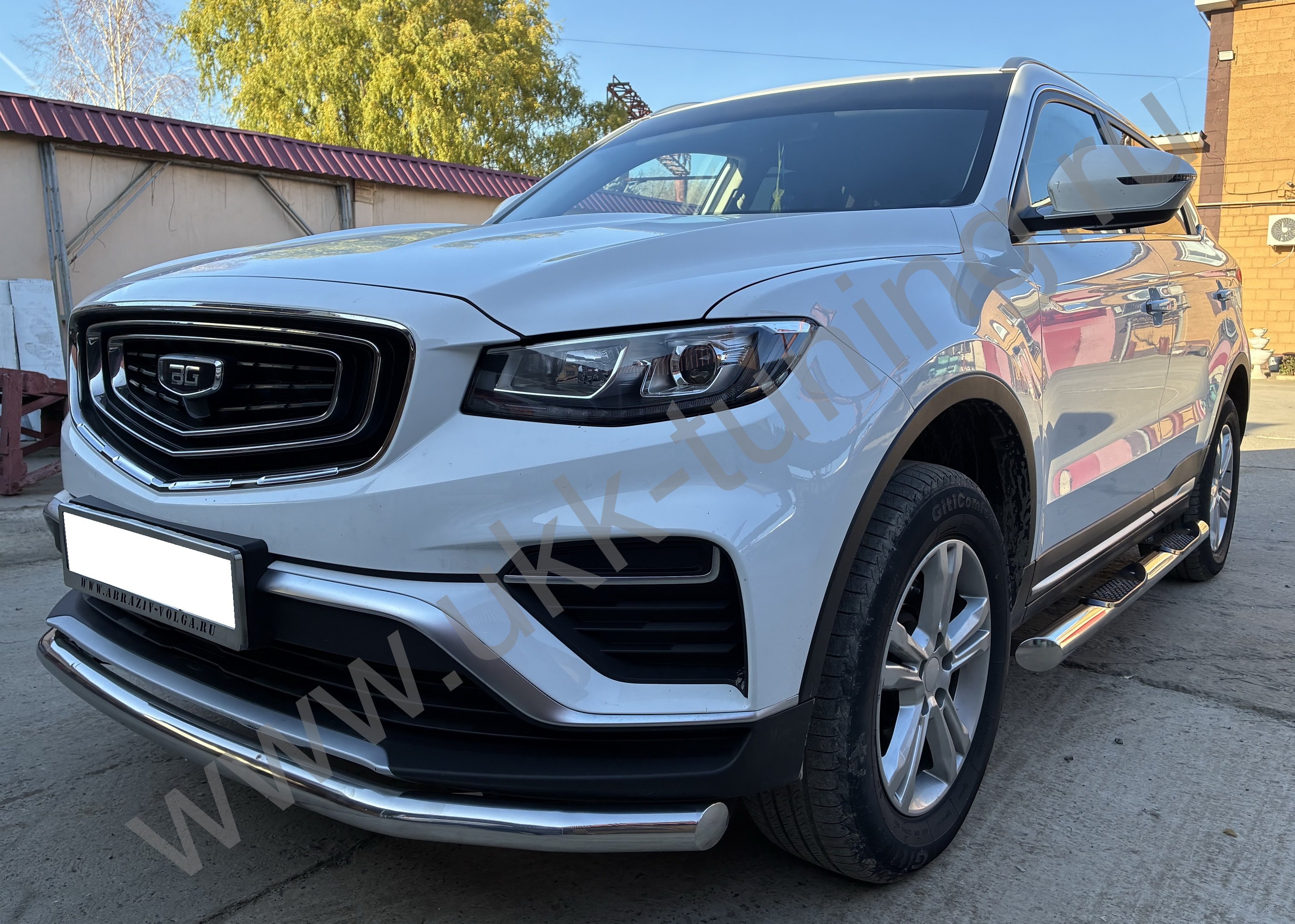 Защита переднего бампера Geely Atlas Pro с 2021