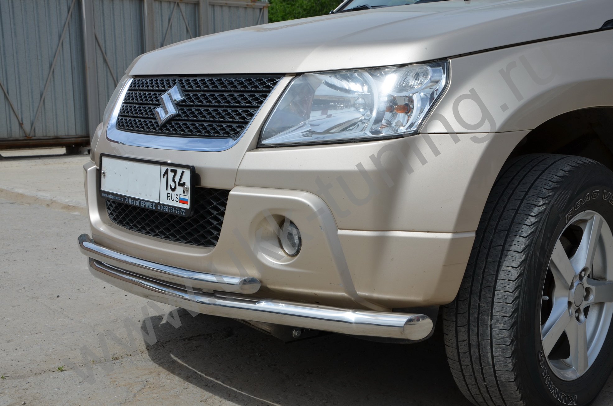 Защита переднего бампера двойная Suzuki Grand Vitara с 2005-2012