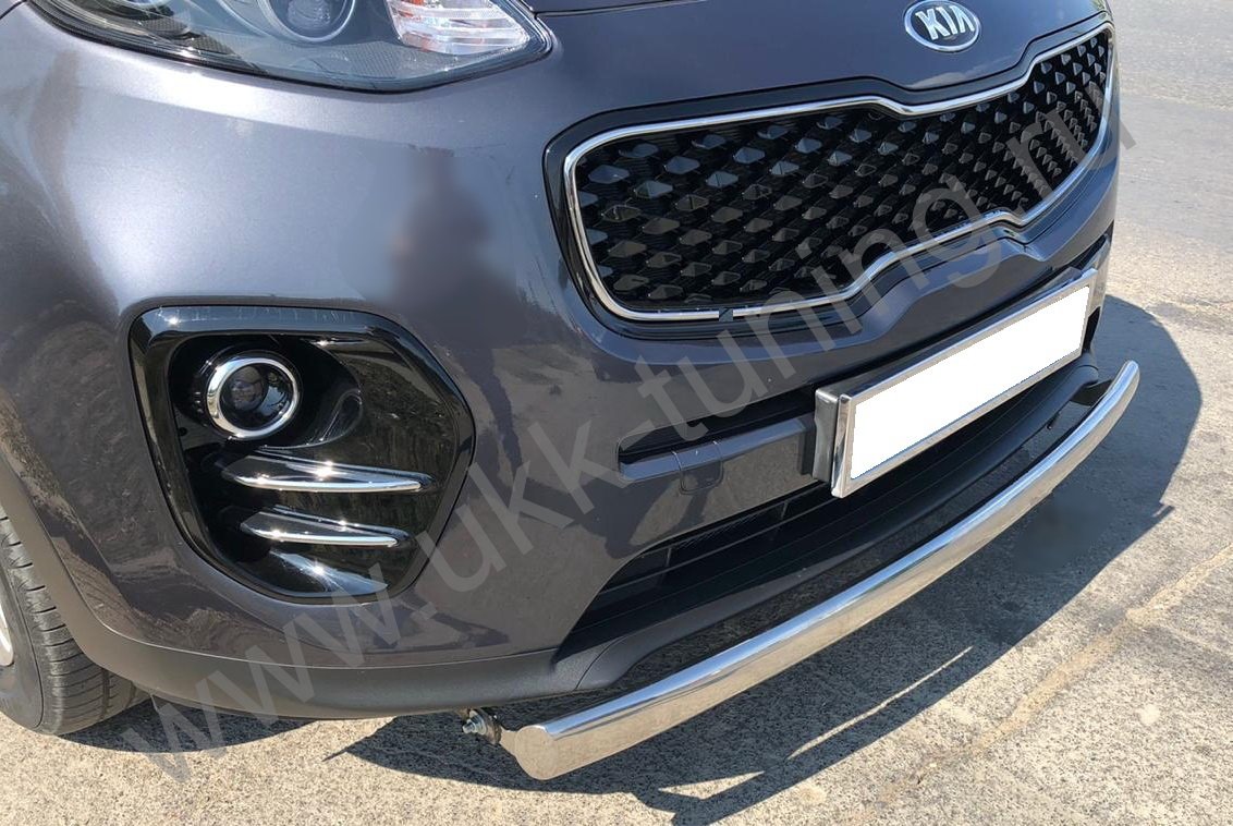 Защита переднего бампера овал Kia Sportage 4 с 2015-2018