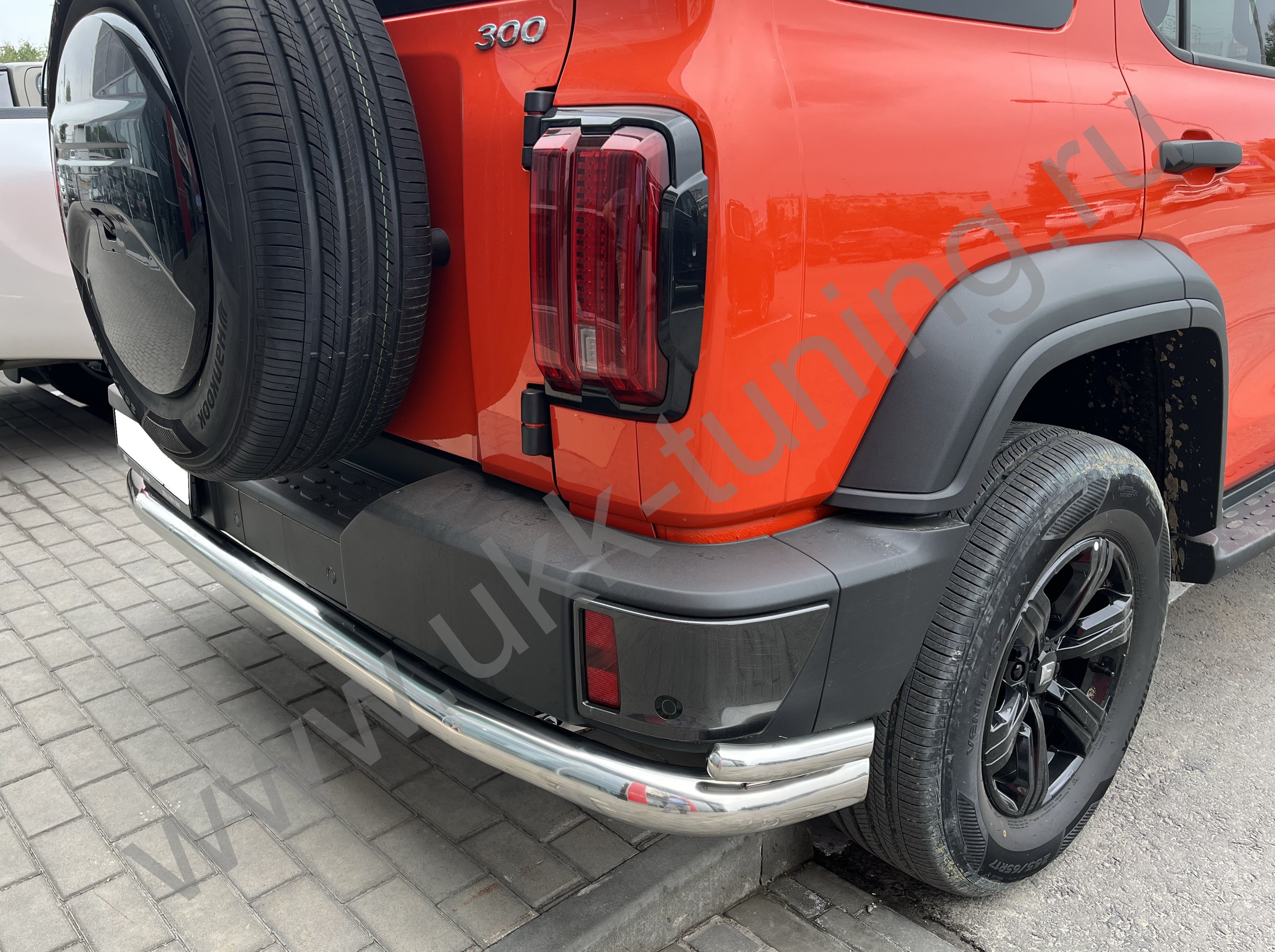 Защита заднего бампера угловая большая двойная Tank 300 с 2023