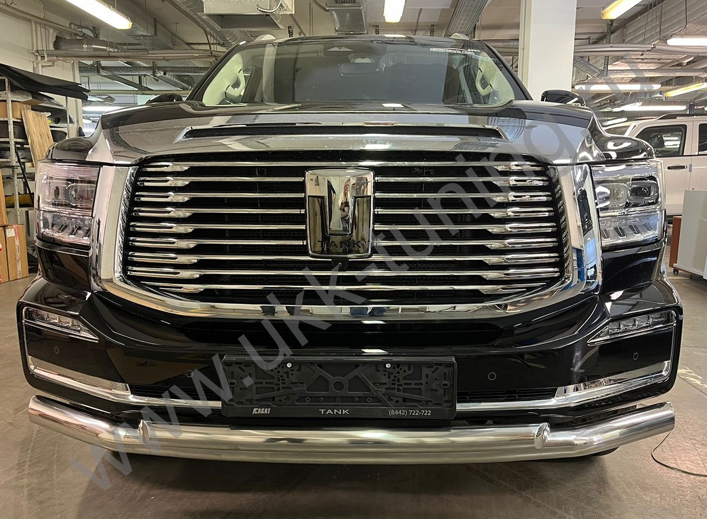 Защита переднего бампера двойная Tank 500 с 2023