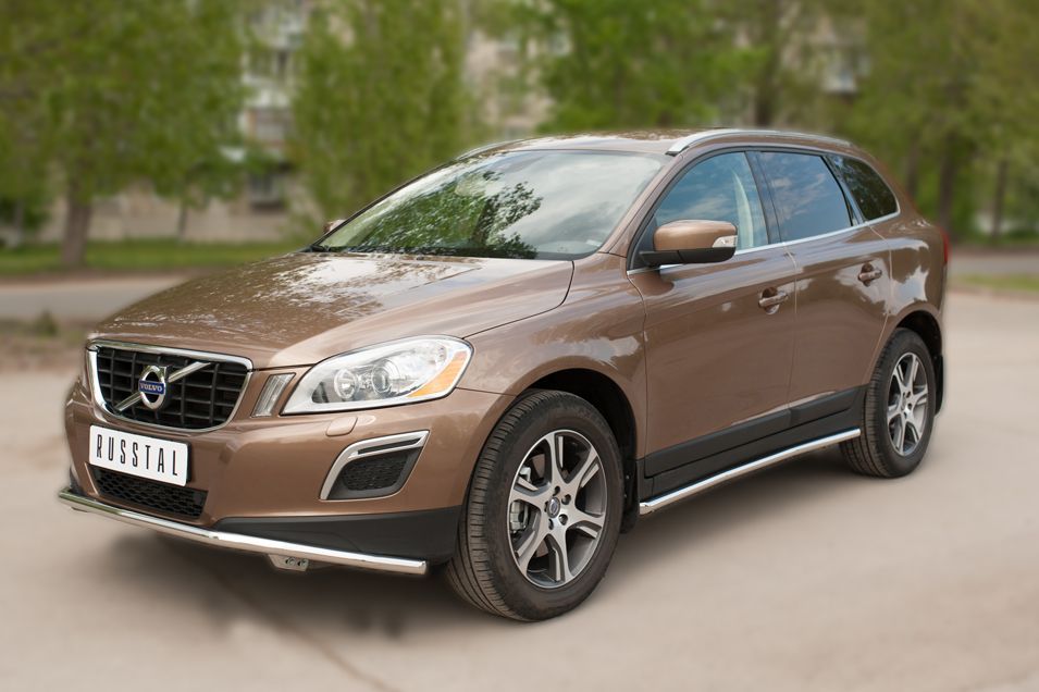 Volvo XC 60 2008-2013 Защита порогов d42 VXCT-002076