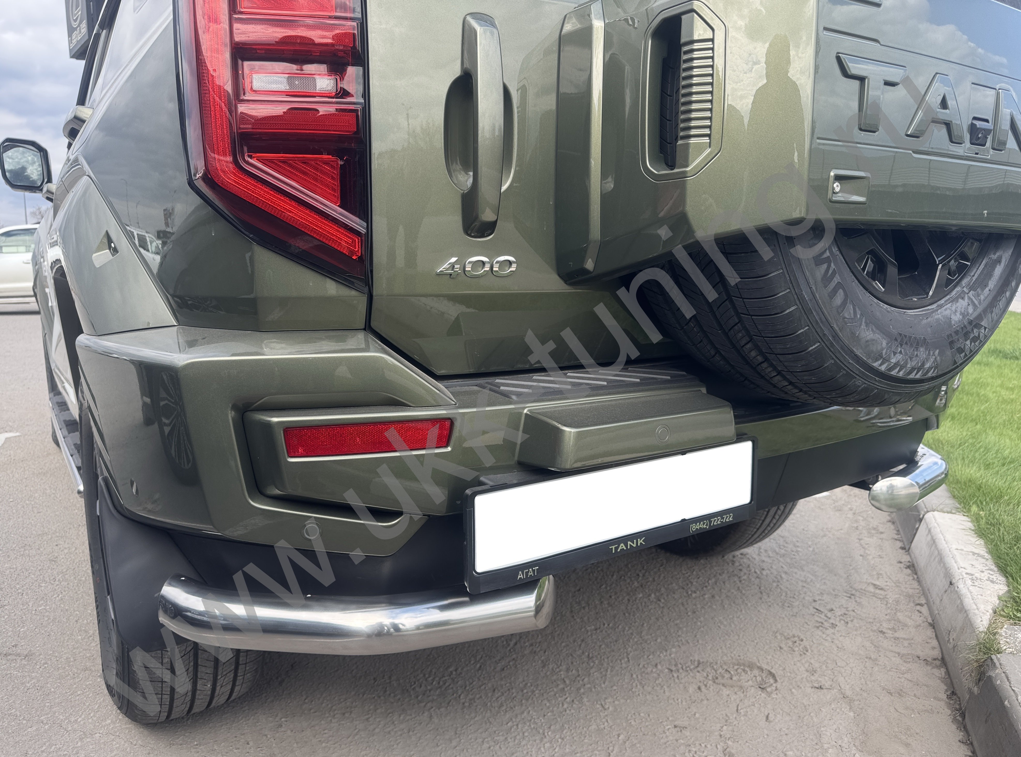 Защита заднего бампера угловая Tank 400 с 2023