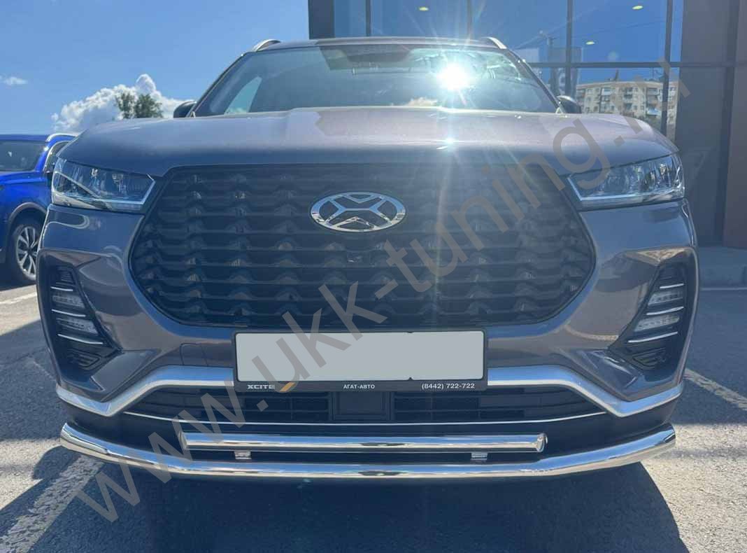 Защита переднего бампера двойная Xcite X-Cross 7 с 2024