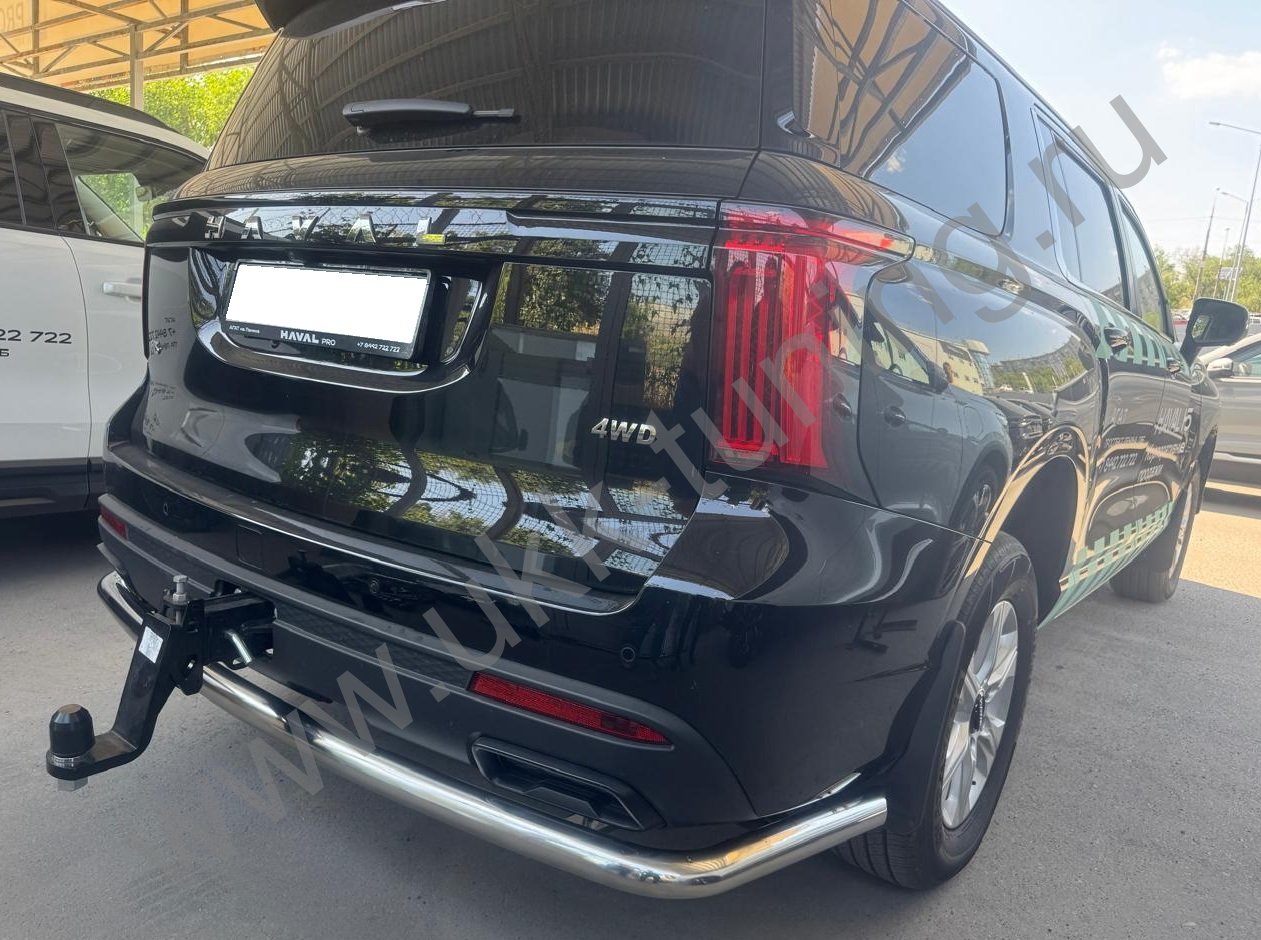 Защита заднего бампера угловая большая Haval H5 с 2024