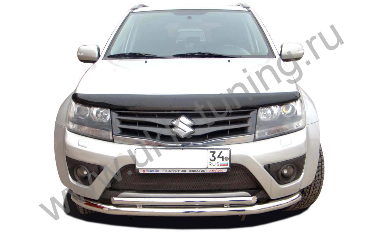 Защита переднего бампера двойная Suzuki Grand Vitara с 2013-2015
