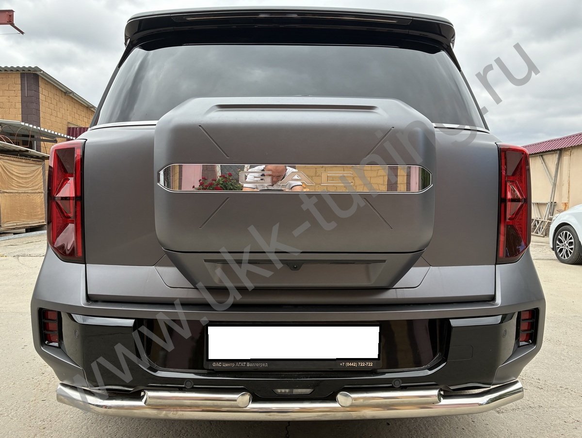 Защита заднего бампера двойная GAC GS8 с 2025