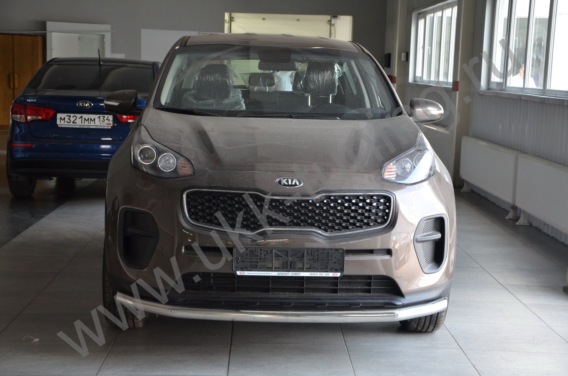 Защита переднего бампера Kia Sportage 4 с 2015-2018
