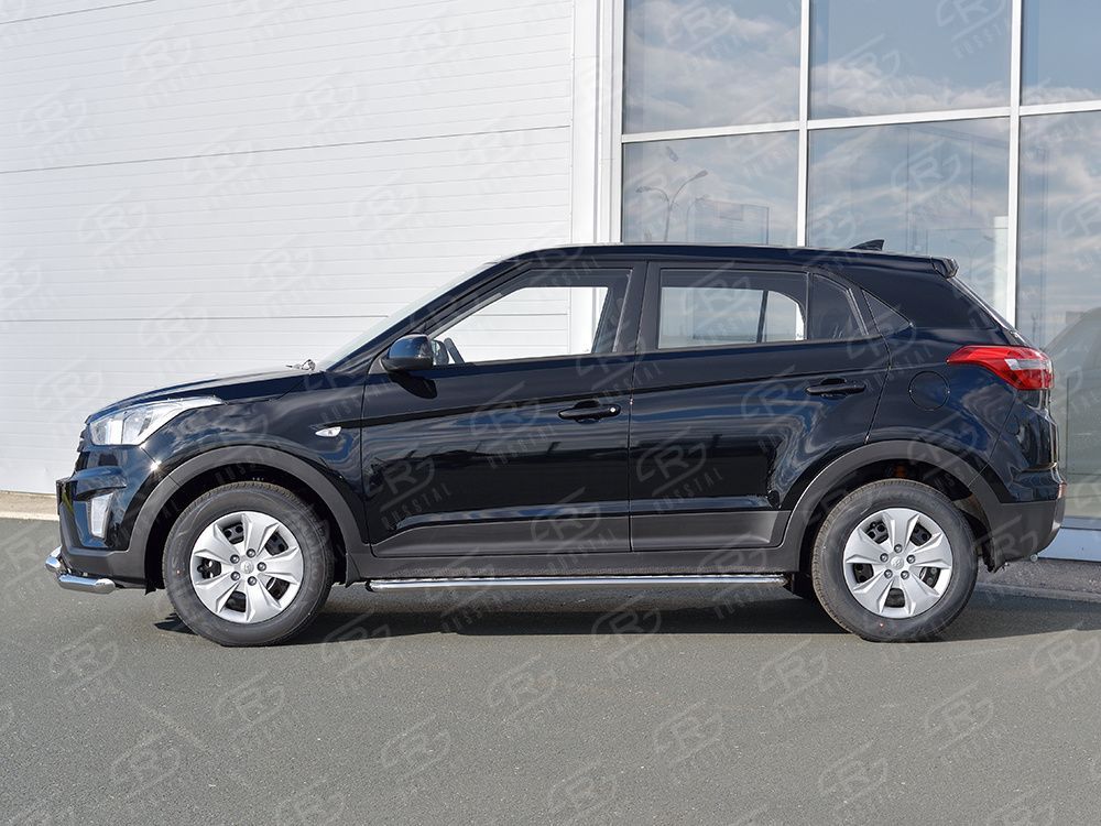 HYUNDAI CRETA 2016- Пороги труба  d42 С листом (Лист алюм, профсталь)(Вариант2) HCRL-0024252 HYUNDAI CRETA 2016- Пороги труба  d42 С листом (Лист алюм, профсталь)(Вариант2) HCRL-0024252
