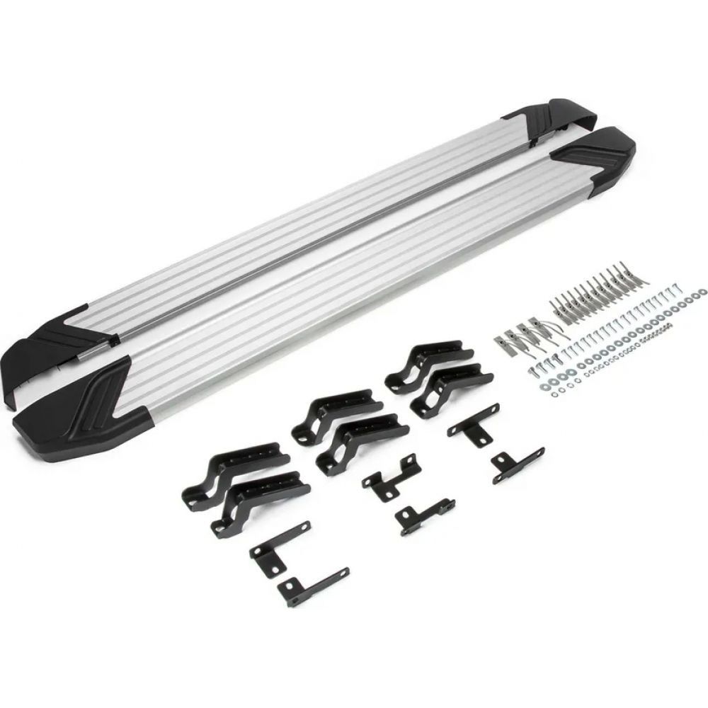 Боковые подножки Haval F7 с 2024 площадка Silver