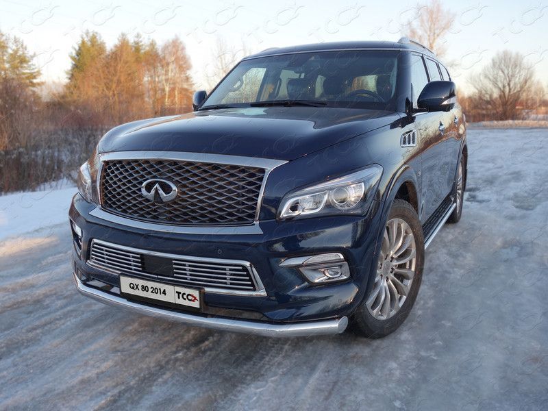 Решетка радиатора верхняя INFINITI QX80 2014-  12мм