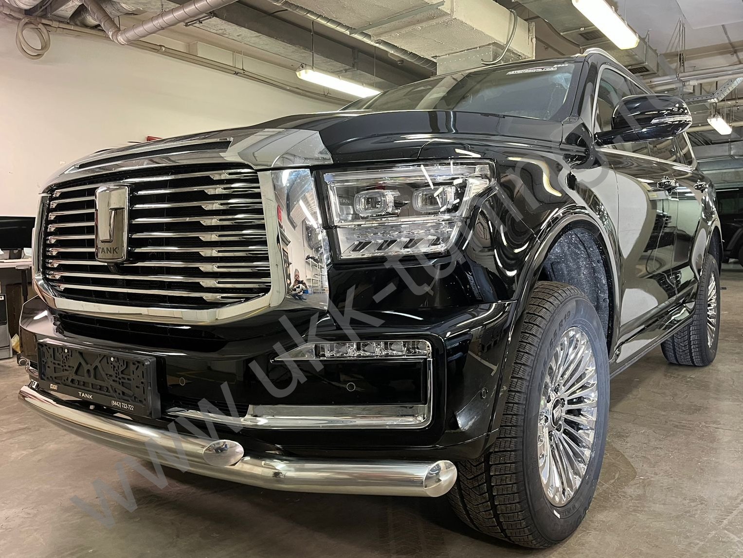 Защита переднего бампера двойная Tank 500 с 2023