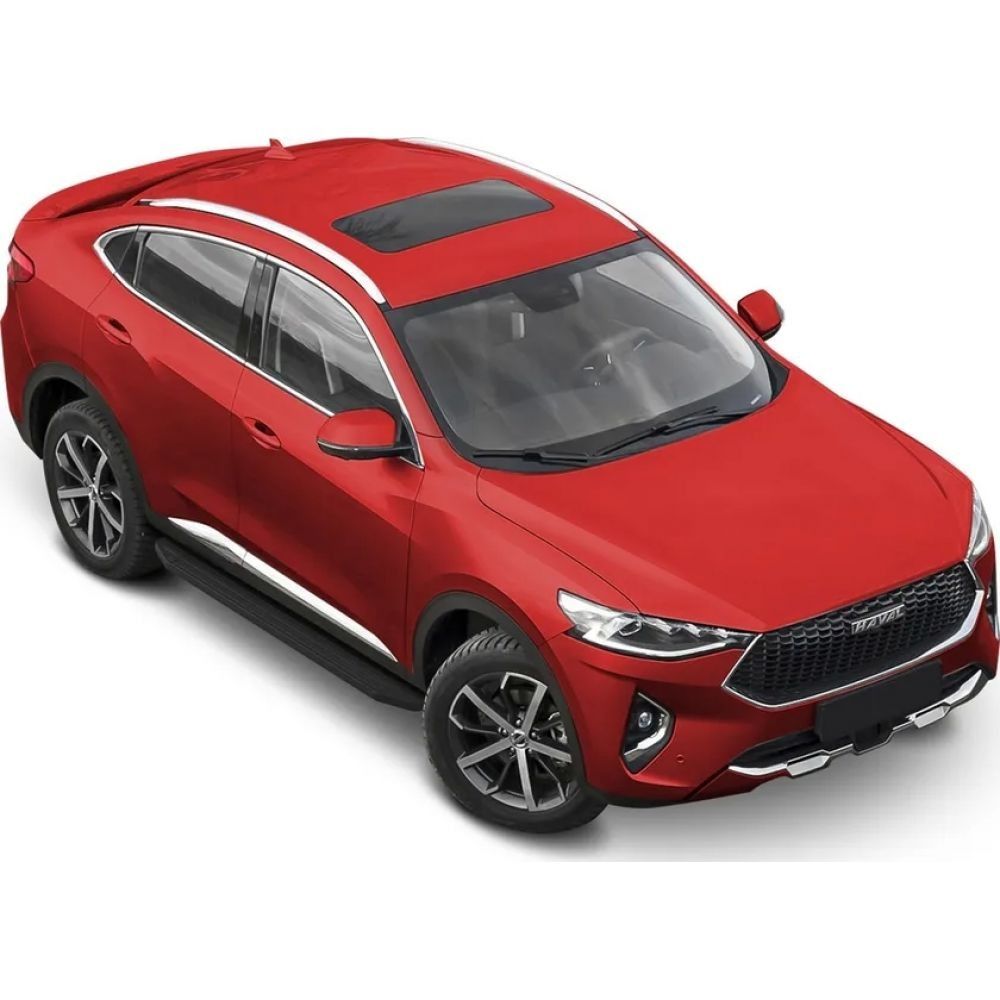 Боковые подножки Haval F7 с 2024 площадка Premium-Black