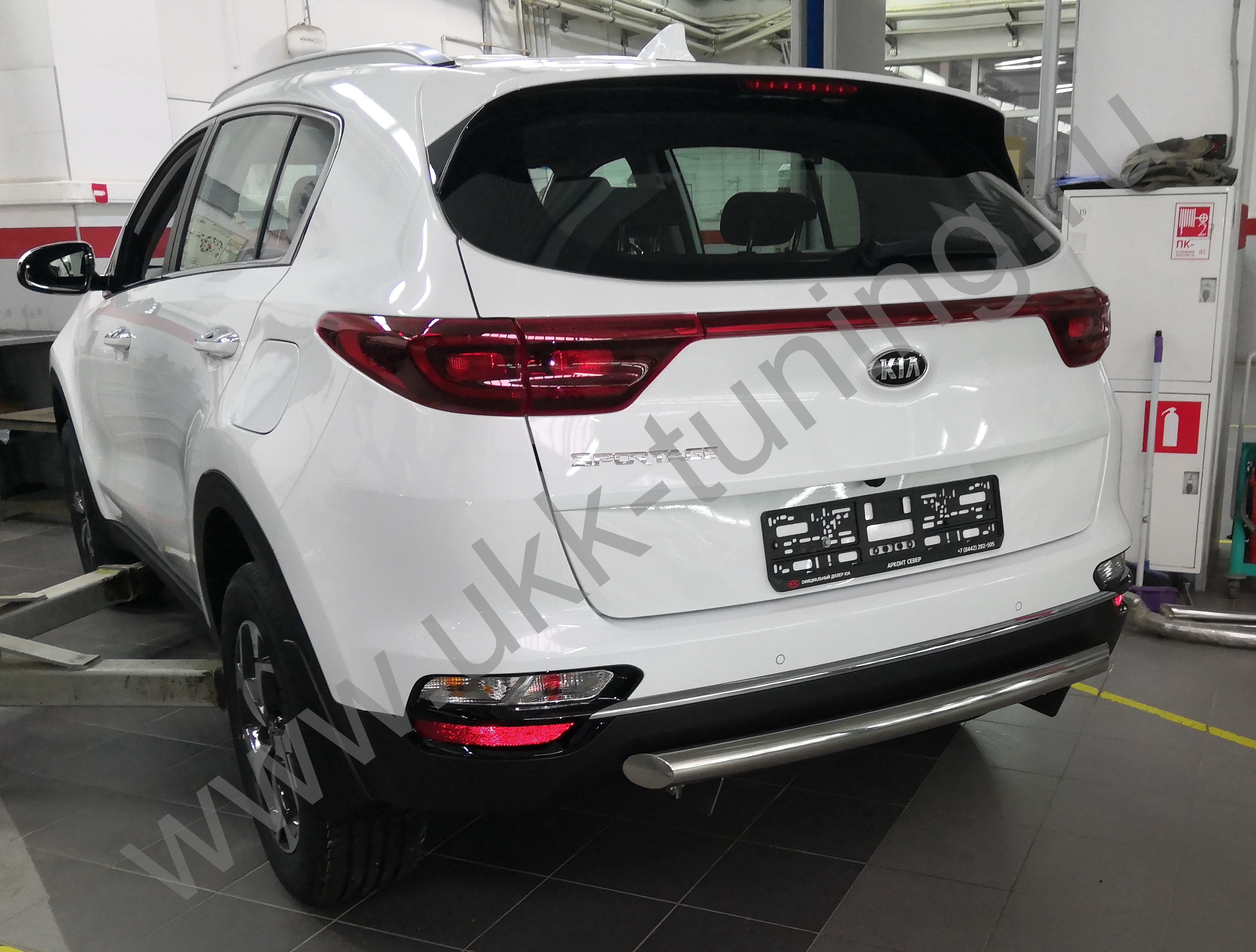 Защита заднего бампера Kia Sportage с 2018-2020