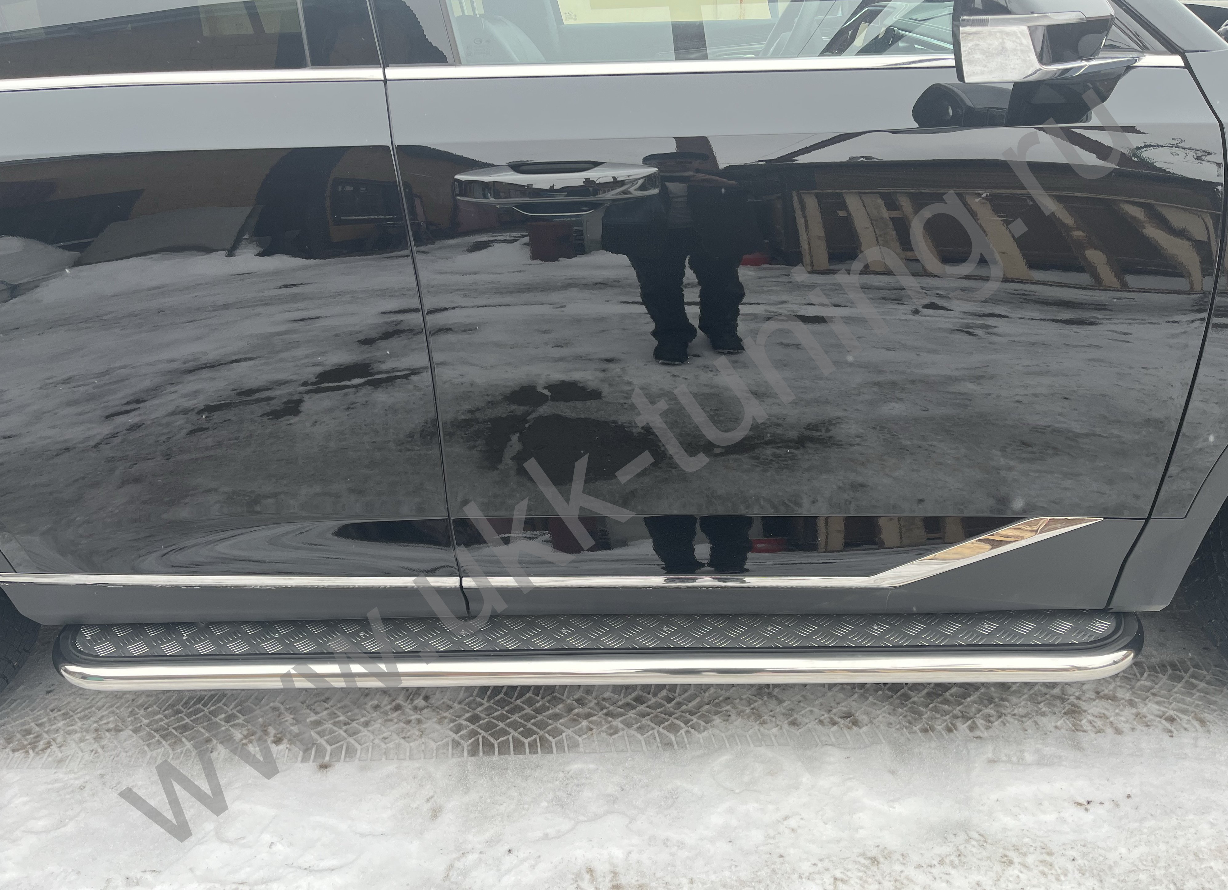 Боковые подножки GAC GS8 с 2025 с накладным листом