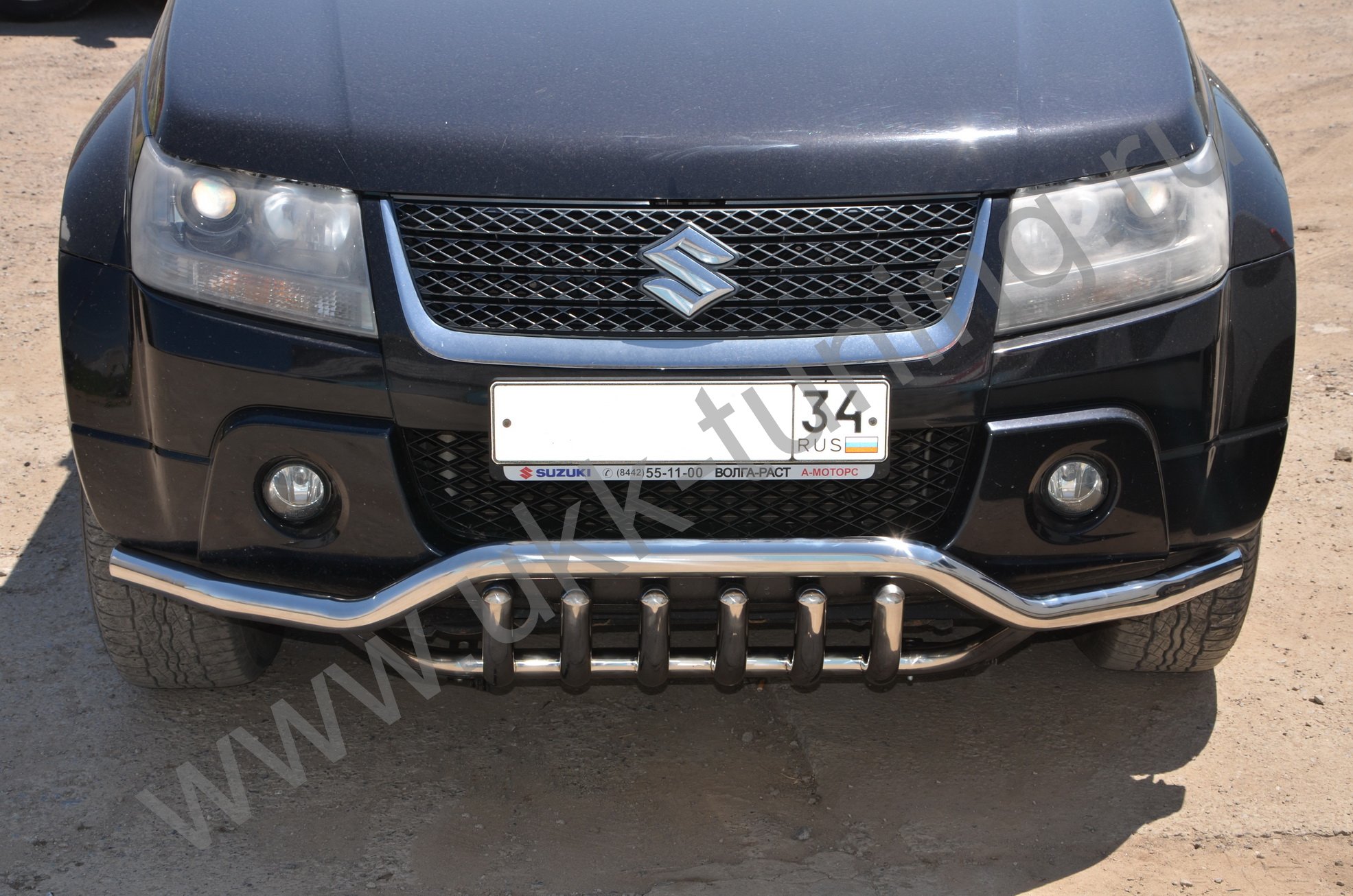 Защита переднего бампера волна+акула Suzuki Grand Vitara с 2005-2012