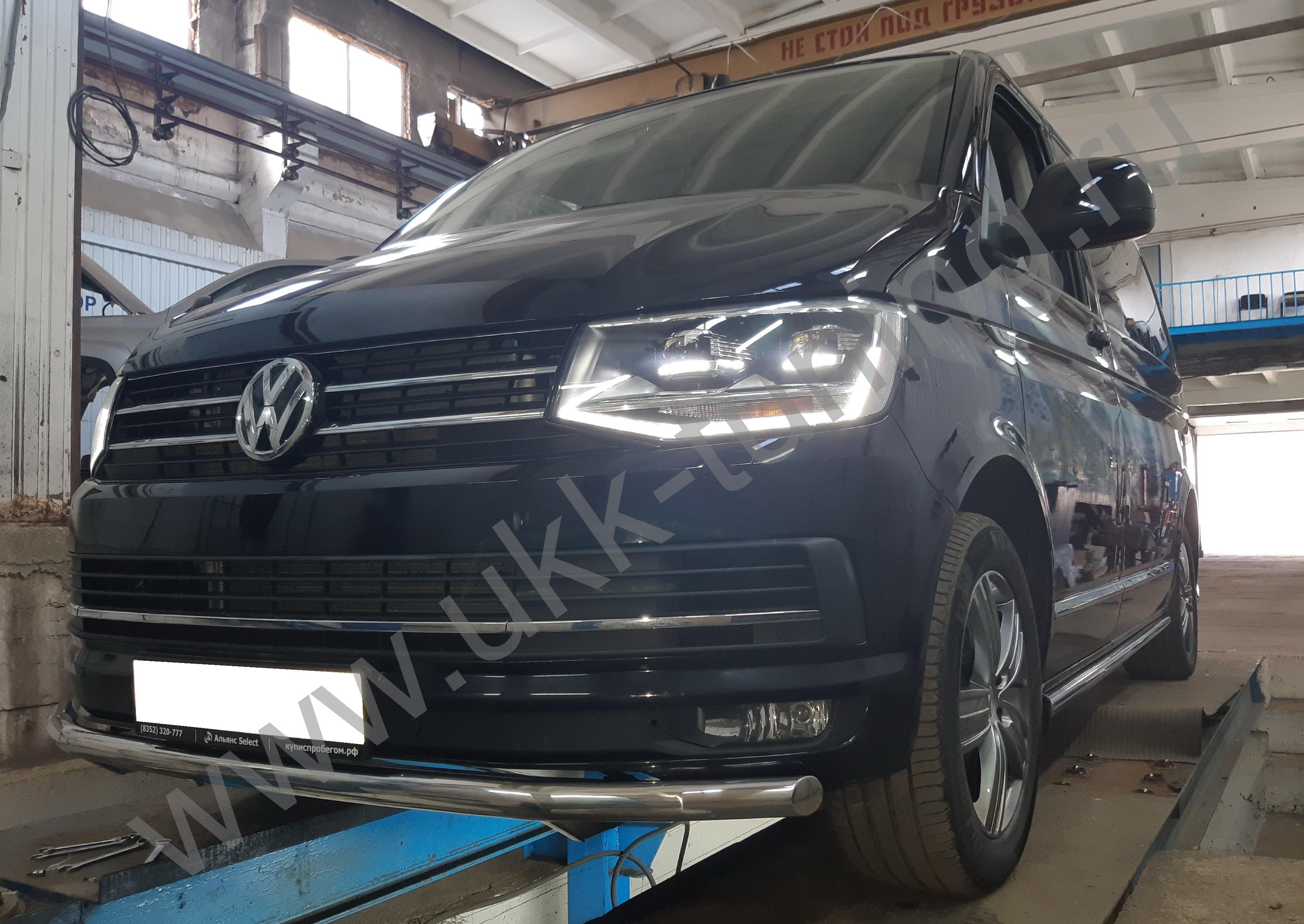 Защита переднего бампера Volkswagen T6 с 2015-2021