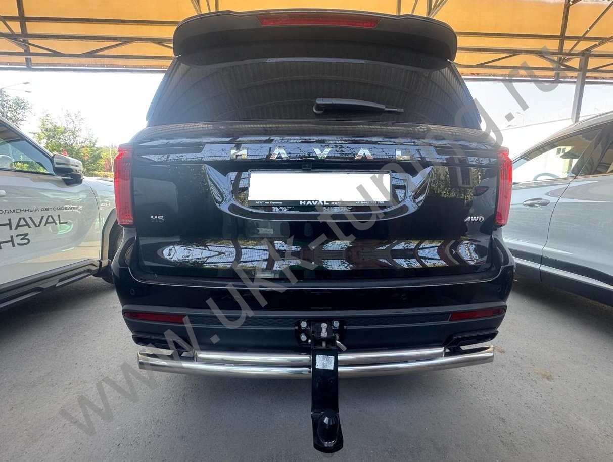 Защита заднего бампера двойная Haval H5 с 2024