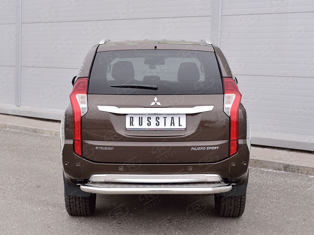 MITSUBISHI PAJERO SPORT 2016 Защита заднего бампера d63 с листом (Лист алюм, проф нерж)(вариант 1) MPJSZ-0024871 MITSUBISHI PAJERO SPORT 2016 Защита заднего бампера d63 с листом (Лист алюм, проф нерж)(вариант 1) MPJSZ-0024871